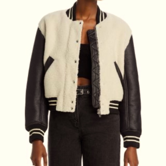 Rue21 Jackets & Blazers - Rue 21 fuzzy bomber Sherpa black cream winter boho sporty casual XL